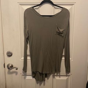 Loose fitting long sleeve top